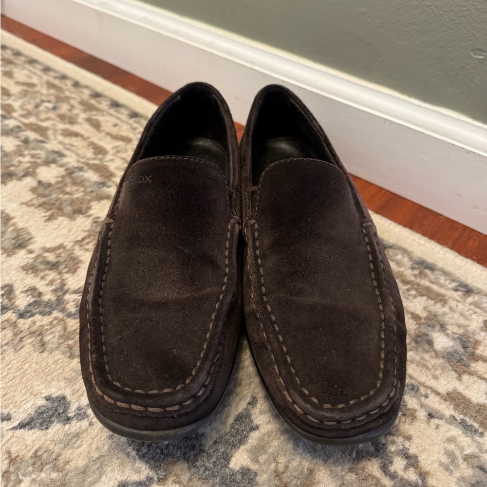 Geox brown suede shoes‎